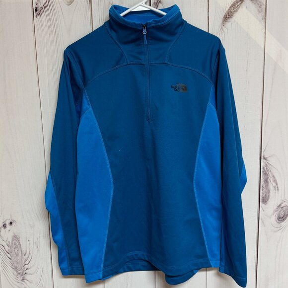The North Face 1/4-Zip Pullover Men’s Medium Blue Two-Tone EUC - Picture 1 of 10